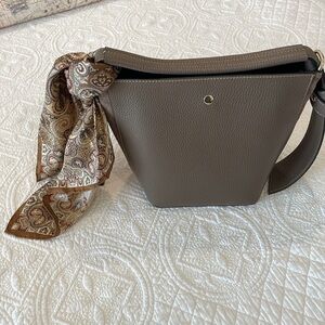 Firenze Italian Leather Purse & Silk Scarf